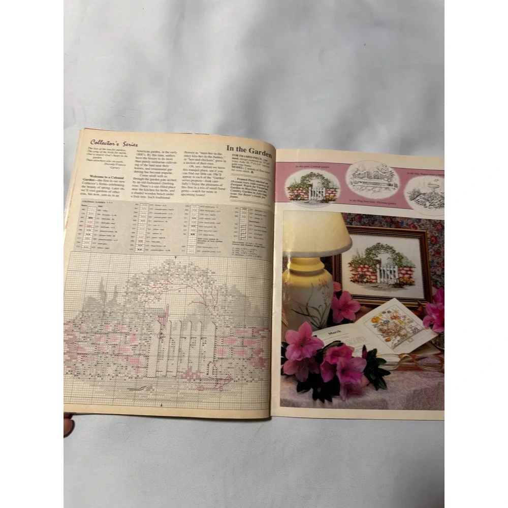 Lot of 7 Vintage Cross Stitch &‎ Country Crafts Magazines 1987-1989 Patterns